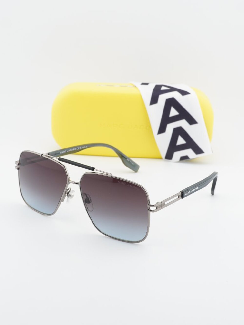 Marc Jacobs MARC 716/S 0KB7 98 Aviator Sunglasses - Grey / Brown Teal